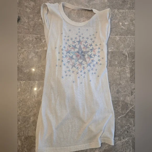 Free People Stars Open Cross Back Tank Sz M - Picture 3 of 4